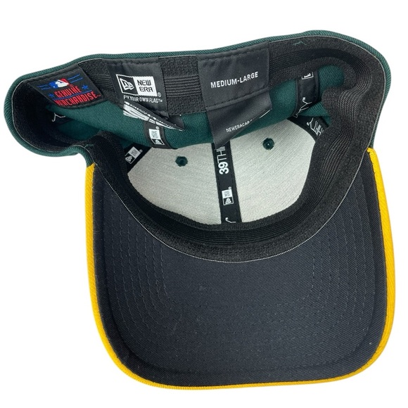 NEW New Era Genuine Merchandise 39 thirty Oakland A’s Fitted Team Hat M/L - Picture 4 of 4